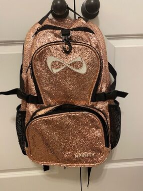 Nfinity Rose Gold glitter Backpack fair condition